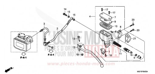 REAR BRAKE MASTER CYLINDER (FJS600A9-2KO/FJS600AB) FJS600AB de 2011